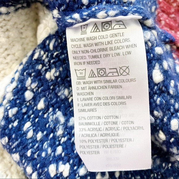 NWT GILI Multi Yarn Striped Oversized Turtleneck - Picture 6 of 10